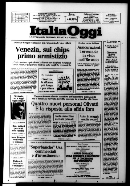 Italia oggi : quotidiano di economia finanza e politica